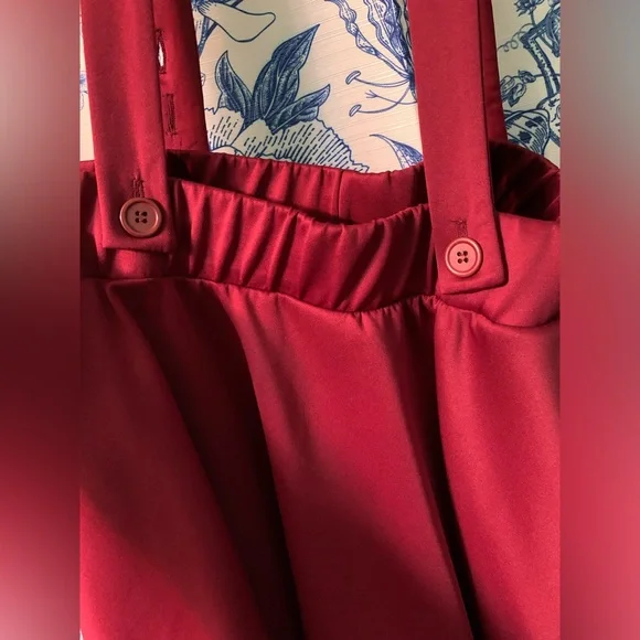 HOT TOPIC MIDNIGHT HOUR RED SUSPENDER SKATER SKIRT - Picture 4 of 6